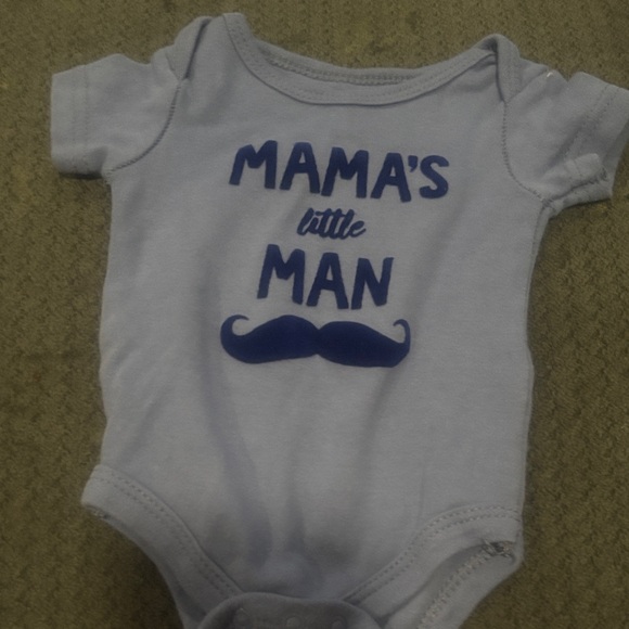 🟢10/$10 - Chick Pea Light Blue Bodysuit - Mama's Little Man - Picture 1 of 2